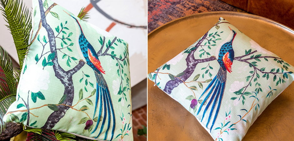 Декоративная подушка Beige and Green Chinoiserie 5 Декоративная подушка Beige and Green Chinoiserie 5 - Loft-Concept во Владивостоке