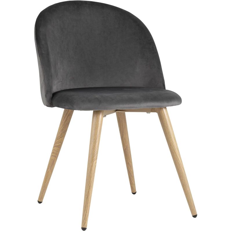 Стул Miruna Chair II Серый Велюр Серый Древесина Стул Miruna Chair II Серый Велюр Серый Древесина во Владивостоке | Loft Concept
