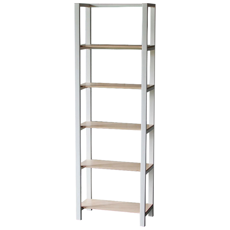 Стеллаж Reagan Industrial Metal Rust Rack Белый Древесина Стеллаж Reagan Industrial Metal Rust Rack Белый Древесина во Владивостоке | Loft Concept