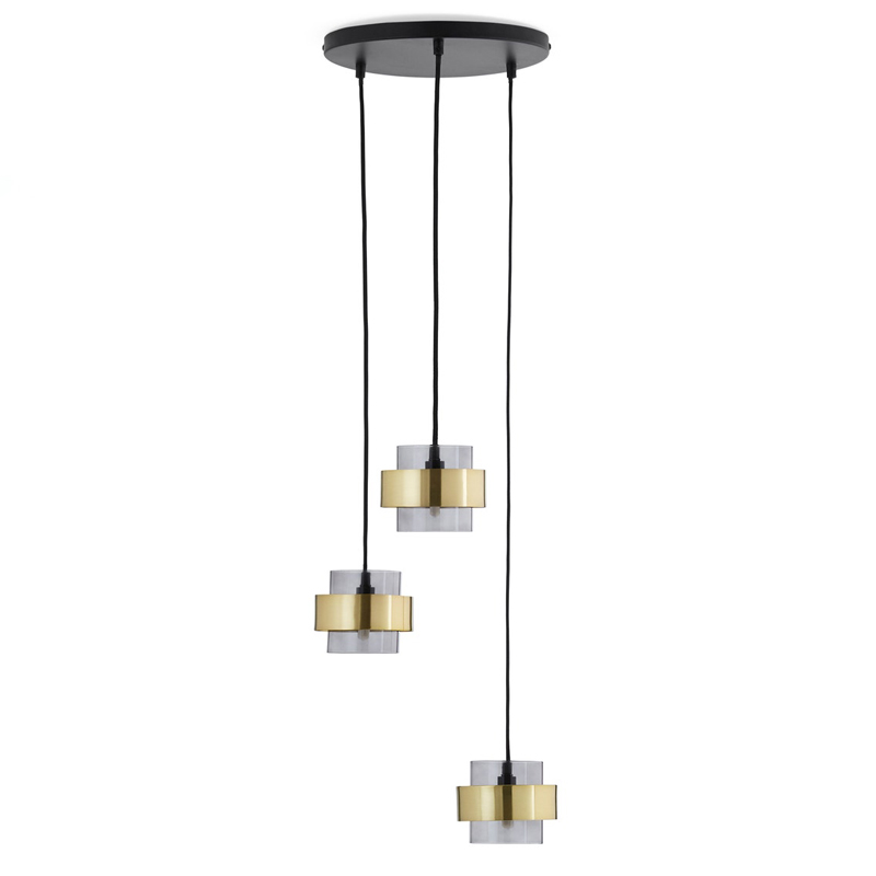 Люстра Truvor Chandelier Стекло Смок Латунь Люстра Truvor Chandelier Стекло Смок Латунь во Владивостоке | Loft Concept