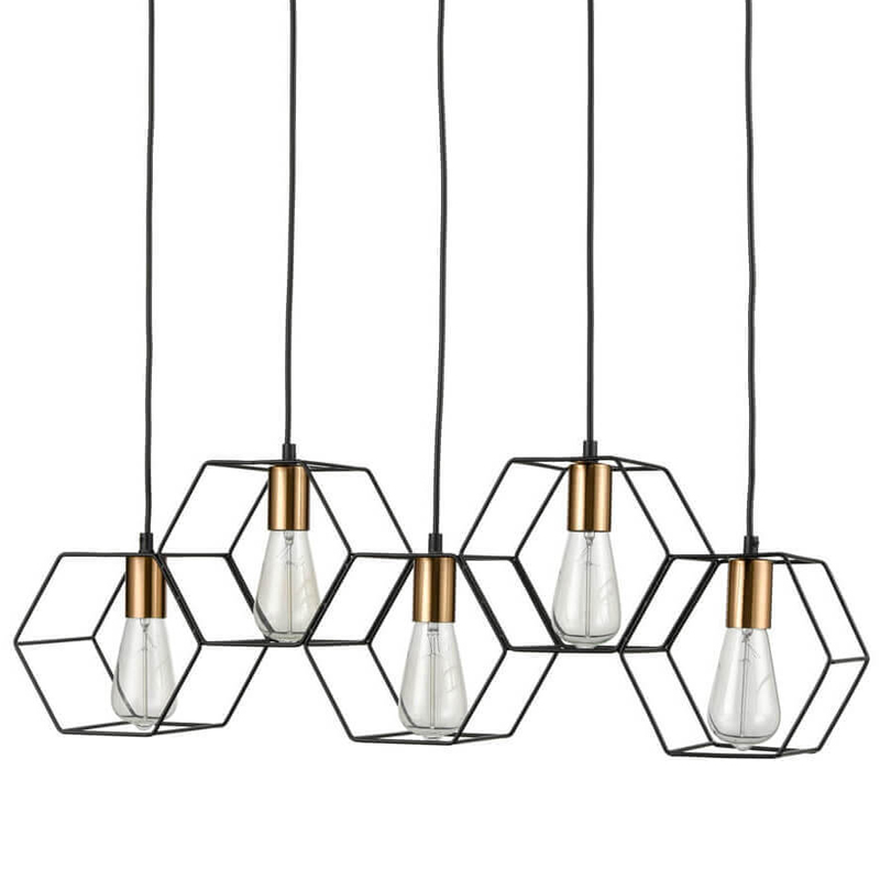 Люстра Loft Wire Cage Pendant 5 Черный Люстра Loft Wire Cage Pendant 5 Черный во Владивостоке | Loft Concept