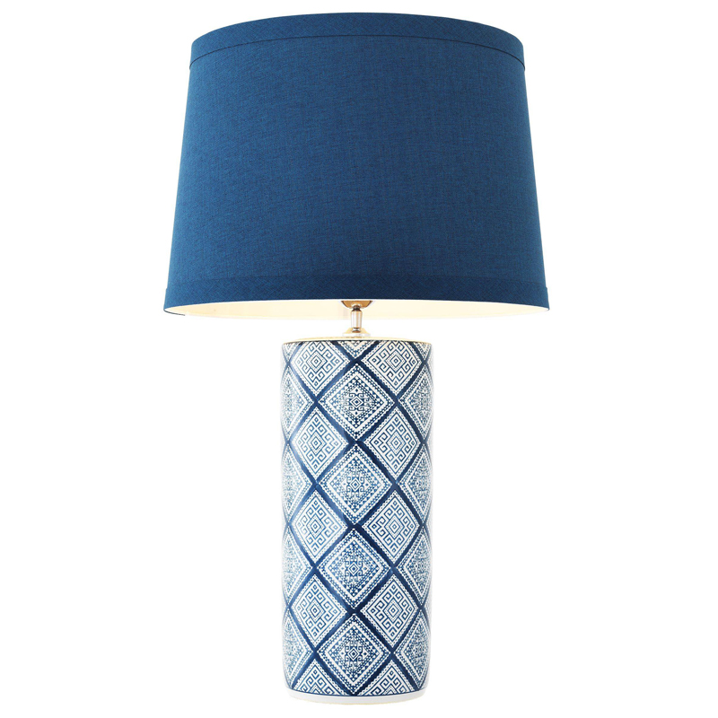 Настольная лампа Eichholtz Table Lamp Forever Белый Синий Настольная лампа Eichholtz Table Lamp Forever Белый Синий во Владивостоке | Loft Concept