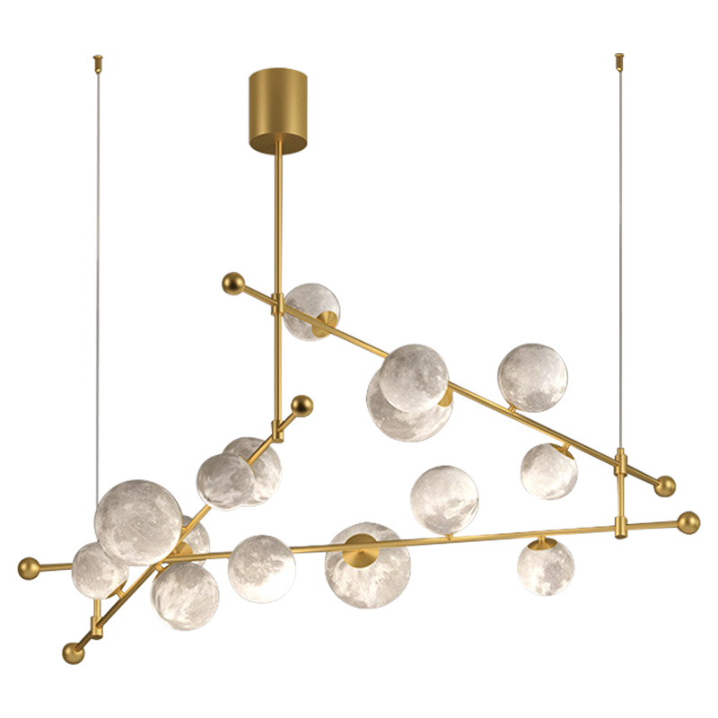Светильник Tech Lighting Modern Rail Geometric Linear Suspension 15 Gold Белый Золотой во Владивостоке | Loft Concept 