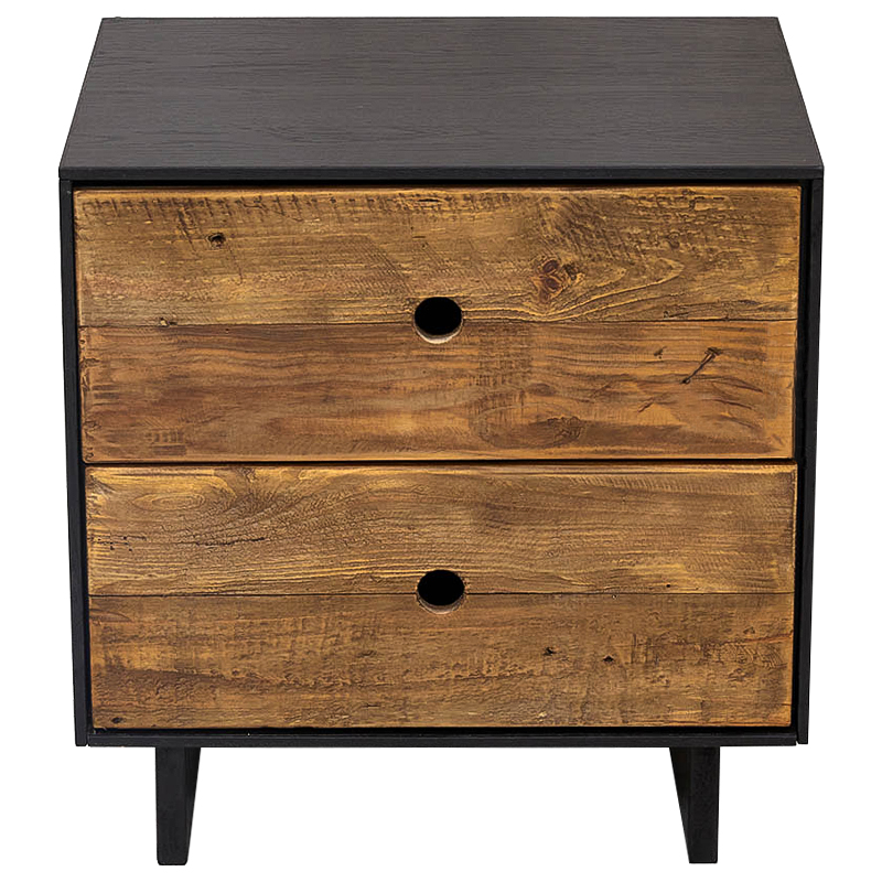 Тумбочка с 2-мя ящиками Russell Nightstand Коричневый Древесина во Владивостоке | Loft Concept 