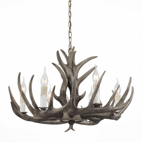 Люстра Hornland Chandelier 6 Grey Серый Люстра Hornland Chandelier 6 Grey Серый во Владивостоке | Loft Concept