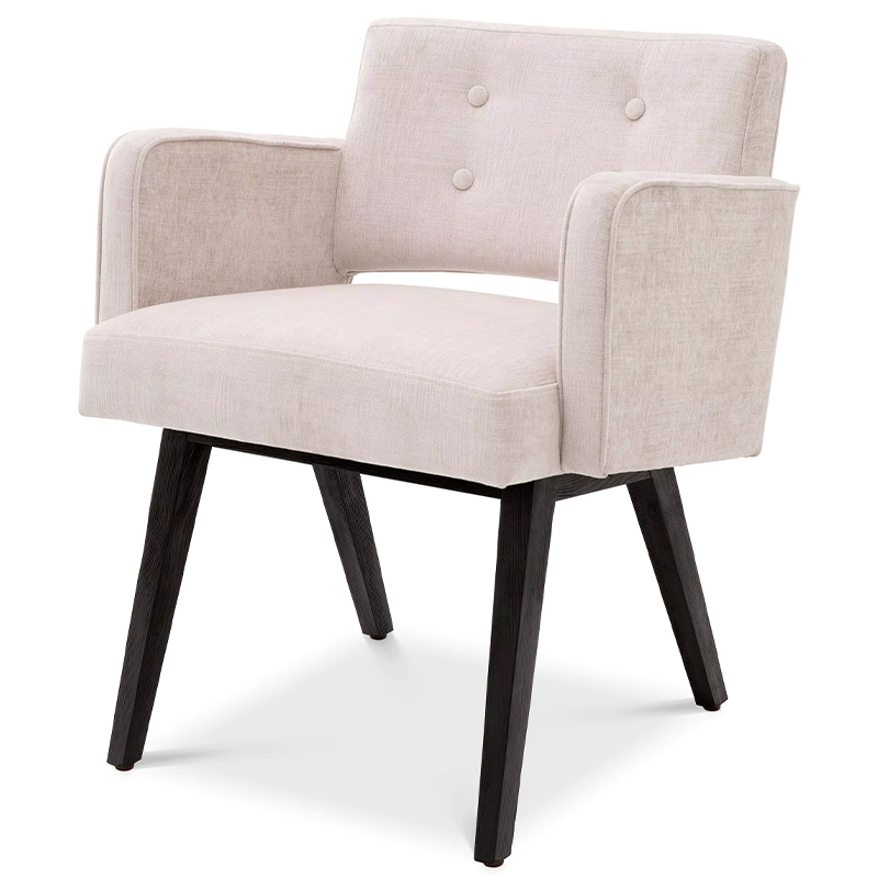 Стул Eichholtz Dining Chair Locarno Beige Бежевый Черный Стул Eichholtz Dining Chair Locarno Beige Бежевый Черный во Владивостоке | Loft Concept