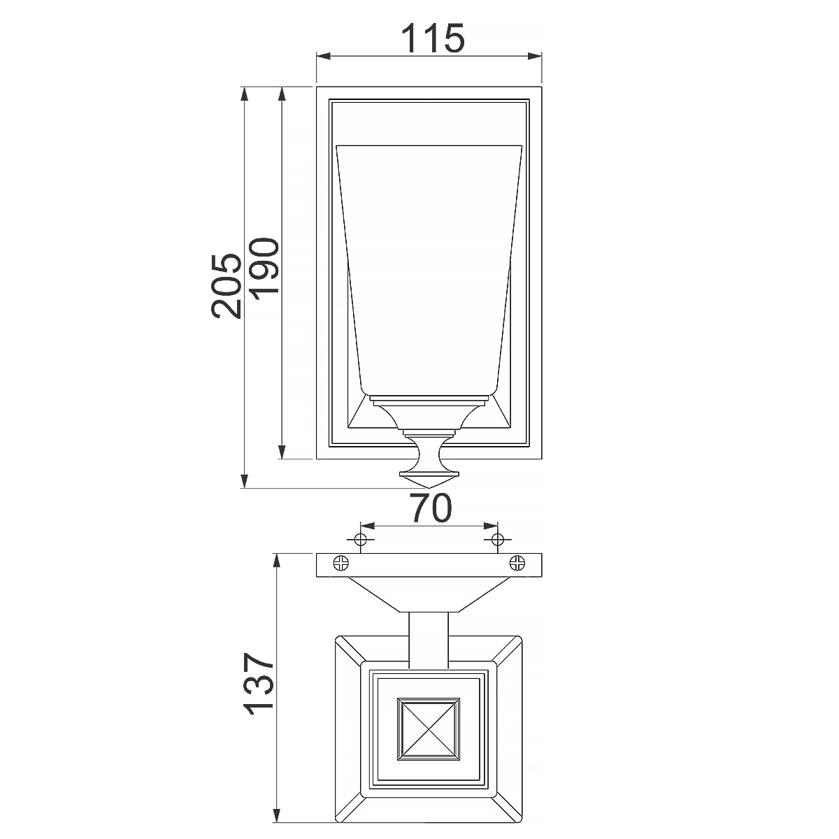 Бра с белым матовым плафоном на прямоугольном основании цвета хром Hinkley во Владивостоке