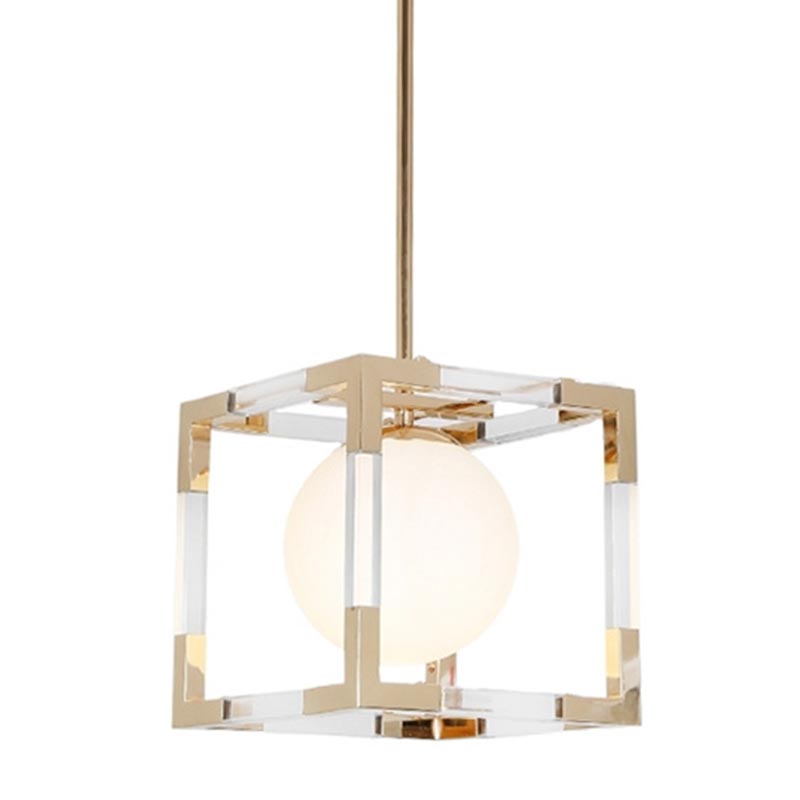 Подвесной светильник Dunvel Hanging lamp Белый Золотой Подвесной светильник Dunvel Hanging lamp Белый Золотой во Владивостоке | Loft Concept