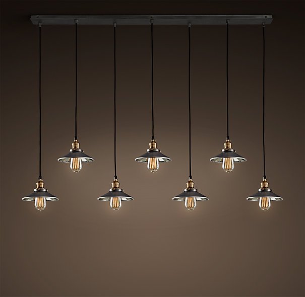 Люстра Loft Cone Pendant Reflector 7 Line Черный Люстра Loft Cone Pendant Reflector 7 Line Черный во Владивостоке | Loft Concept