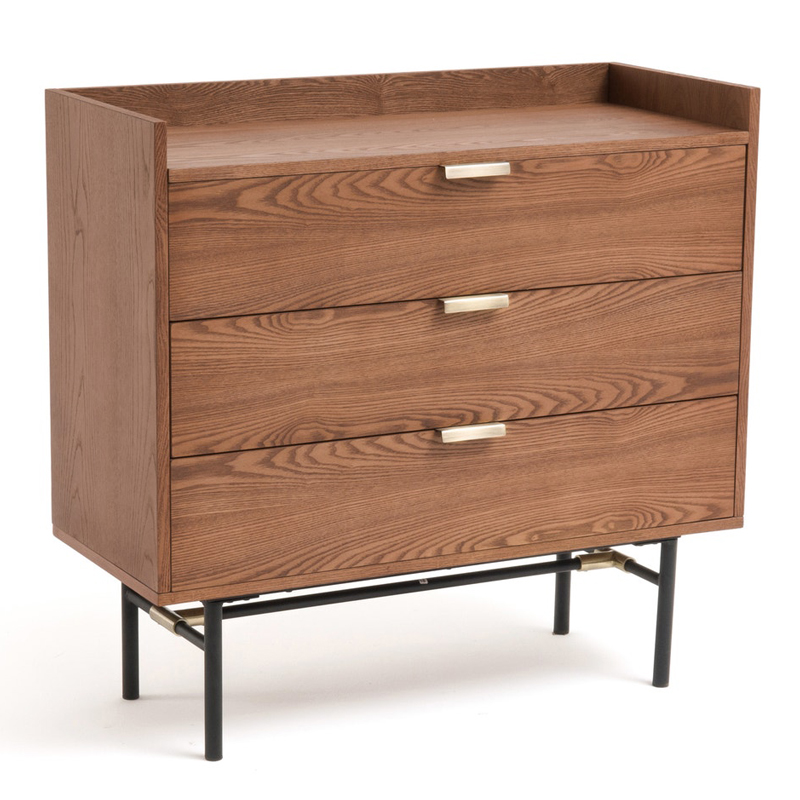 Комод с бортиками Torgny Chest of drawers Орех Латунь Комод с бортиками Torgny Chest of drawers Орех Латунь во Владивостоке | Loft Concept