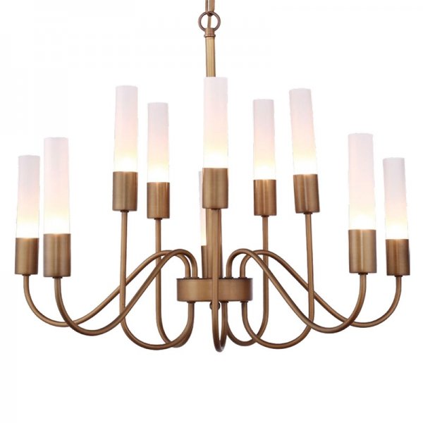 Люстра Loft Tube Chandelier 10 Темная бронза винтаж во Владивостоке | Loft Concept 