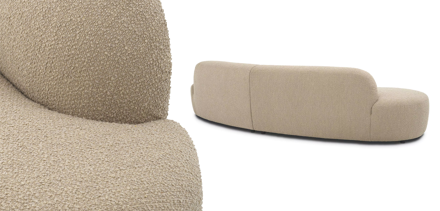 Диван Eichholtz Sofa Bjorn S Boucle sand - фото №2
