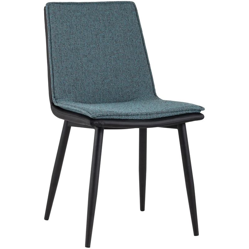 Стул Melissa Chair Серо-Синий Рогожка Серо-голубой Черный Стул Melissa Chair Серо-Синий Рогожка Серо-голубой Черный во Владивостоке | Loft Concept