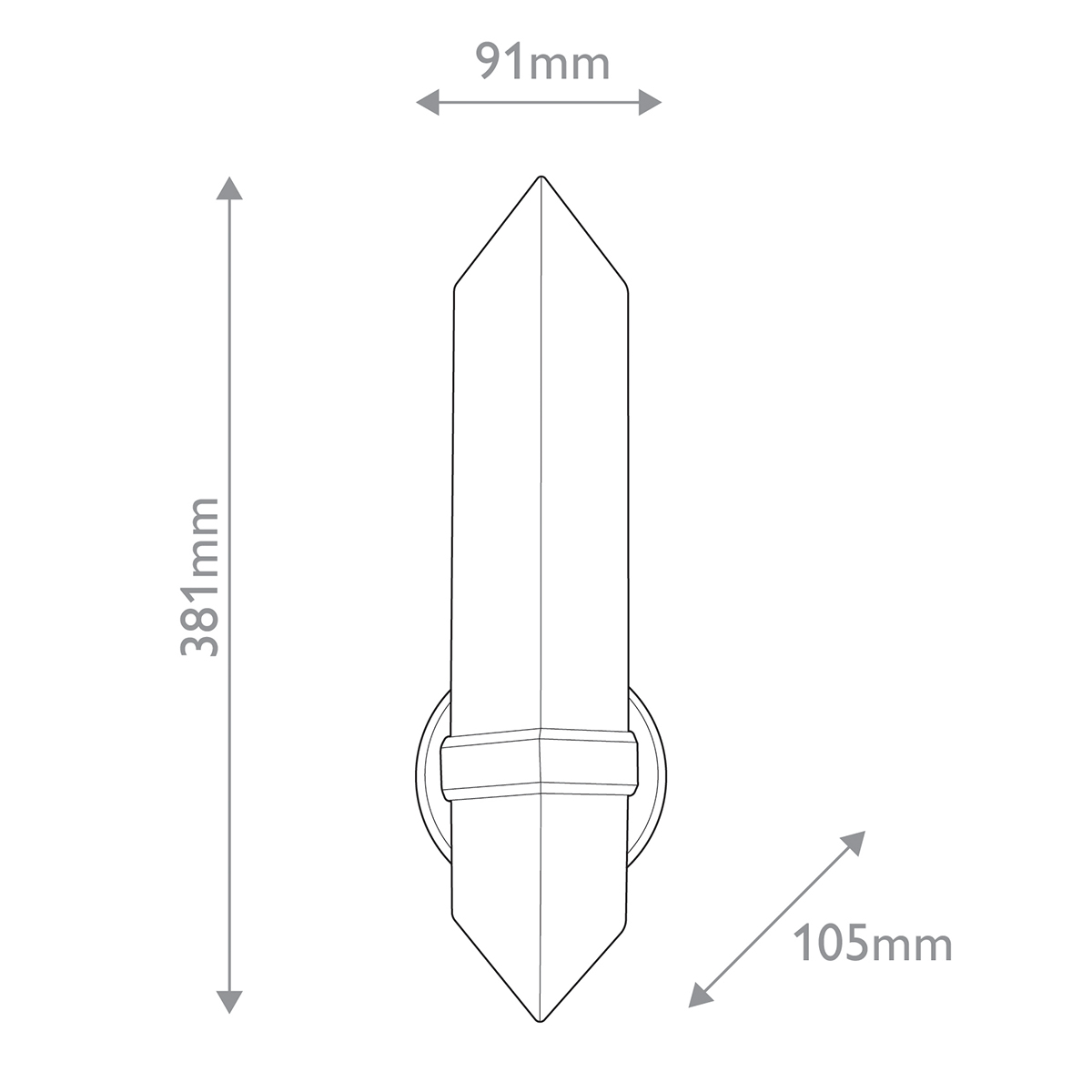 Бра черного цвета металлическое с вертикальным плафоном из алебстра Alora во Владивостоке