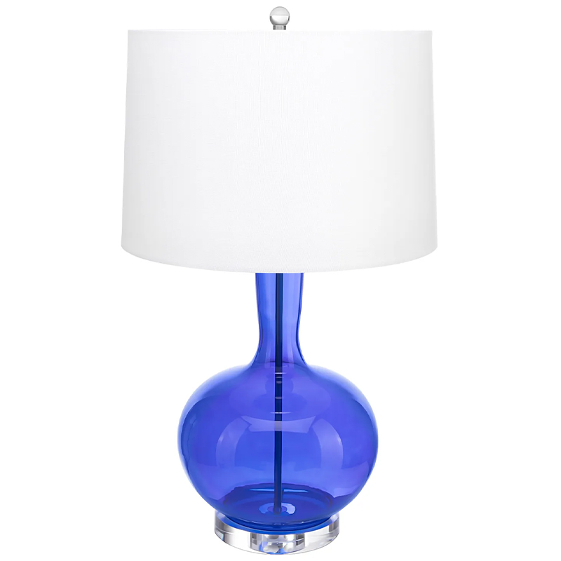 Настольная лампа Everly Lamp Белый Синий Прозрачный Настольная лампа Everly Lamp Белый Синий Прозрачный во Владивостоке | Loft Concept