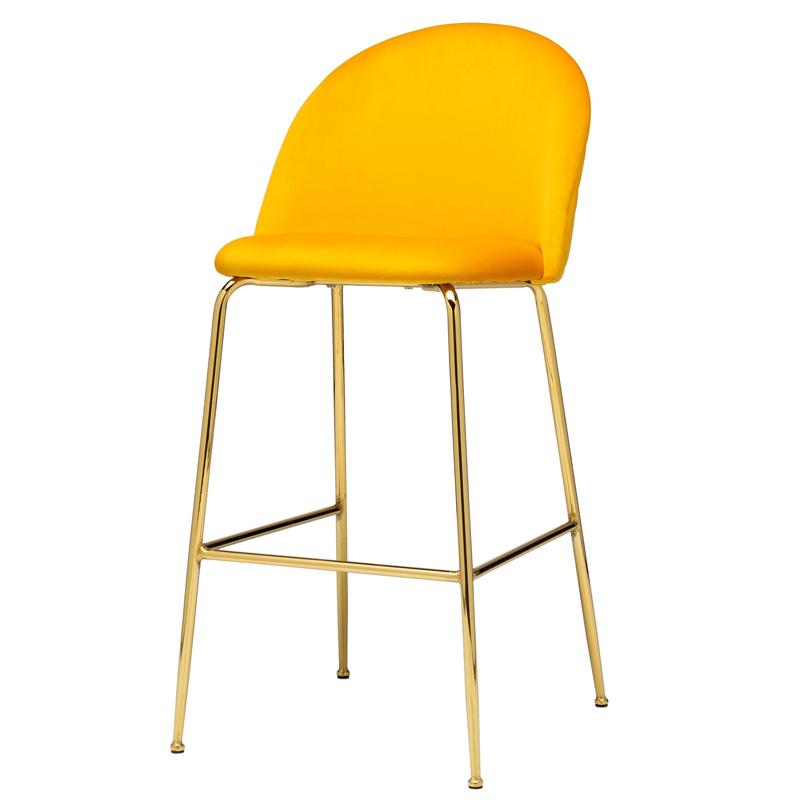 Барный стул Vendramin Bar Stool yellow Желтый Глянцевое золото Барный стул Vendramin Bar Stool yellow Желтый Глянцевое золото во Владивостоке | Loft Concept