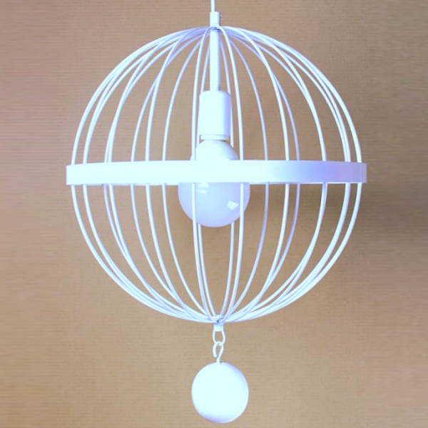 Подвесной светильник Wire Cage Pendant Spher White Белый Подвесной светильник Wire Cage Pendant Spher White Белый во Владивостоке | Loft Concept