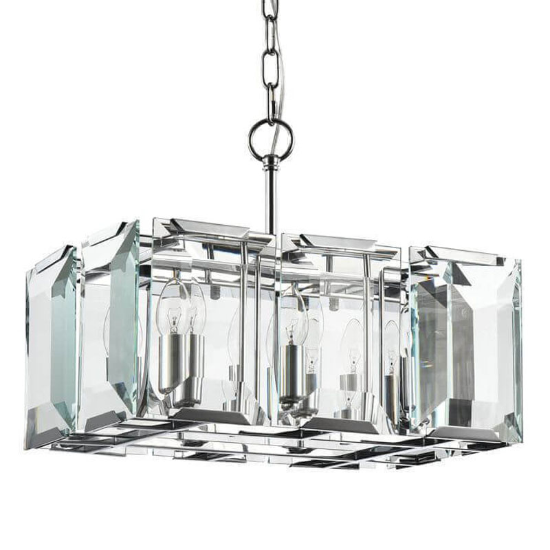 Люстра Harlow Crystal Square Chandelier chrome 6 Хром Люстра Harlow Crystal Square Chandelier chrome 6 Хром во Владивостоке | Loft Concept