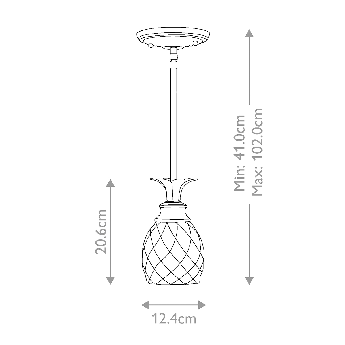 Подвесной светильник цвета латунь с прозрачнымплафоном в форме ананаса Hinkley во Владивостоке