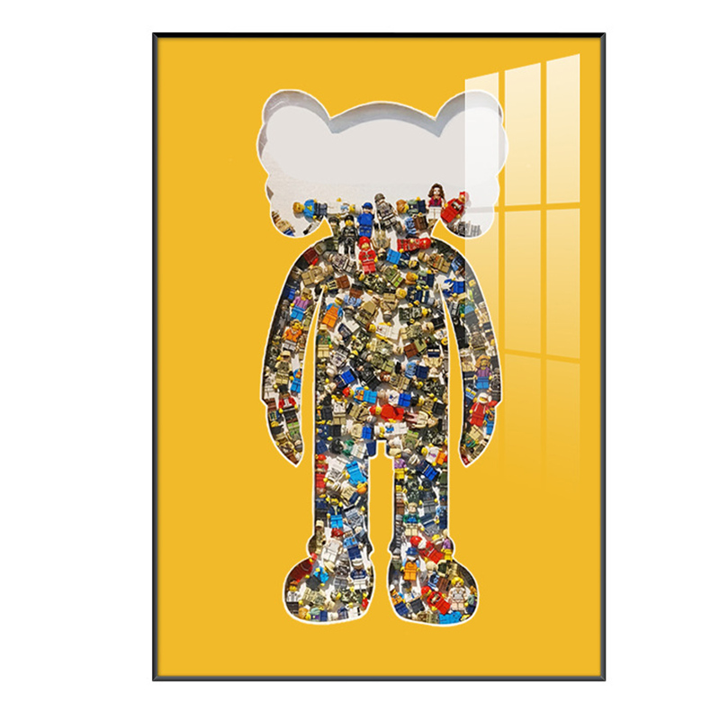 Постер Bearbrick Yellow Мульти Постер Bearbrick Yellow Мульти во Владивостоке | Loft Concept