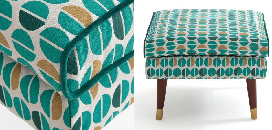 Пуф Classic Furniture синий белый желтый Пуф Classic Furniture синий белый желтый - Loft-Concept во Владивостоке