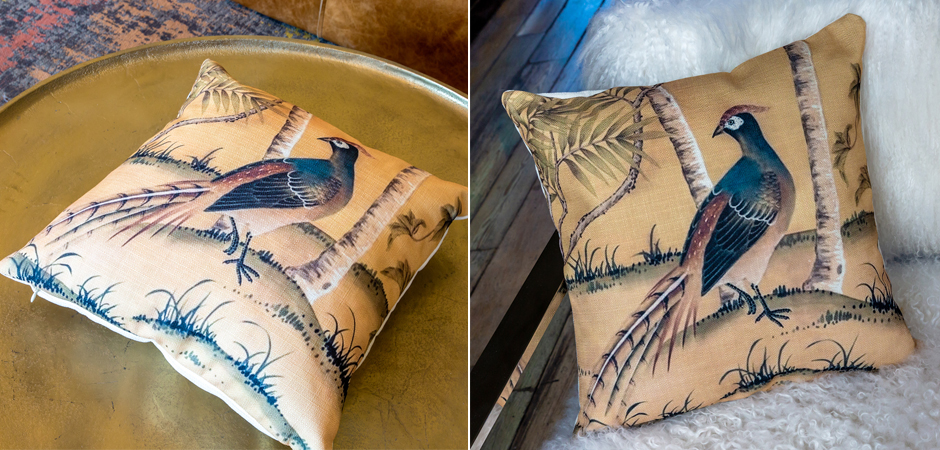 Декоративная подушка Beige and Green Chinoiserie 6 Декоративная подушка Beige and Green Chinoiserie 6 - Loft-Concept во Владивостоке