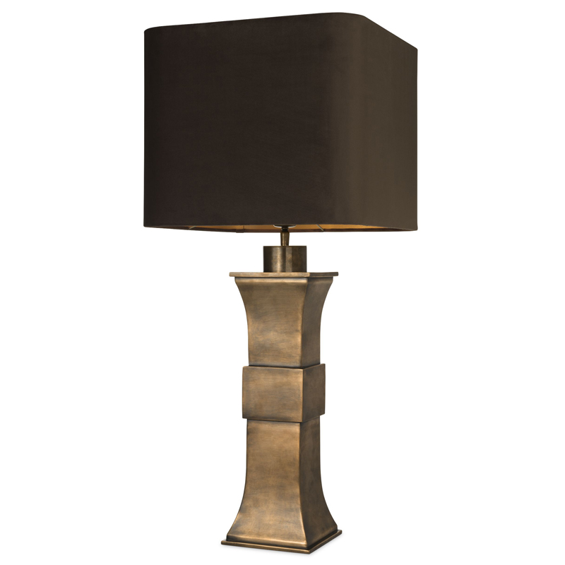 Настольная лампа Eichholtz Table Lamp Avia Латунь Античная полированная Черный во Владивостоке | Loft Concept 