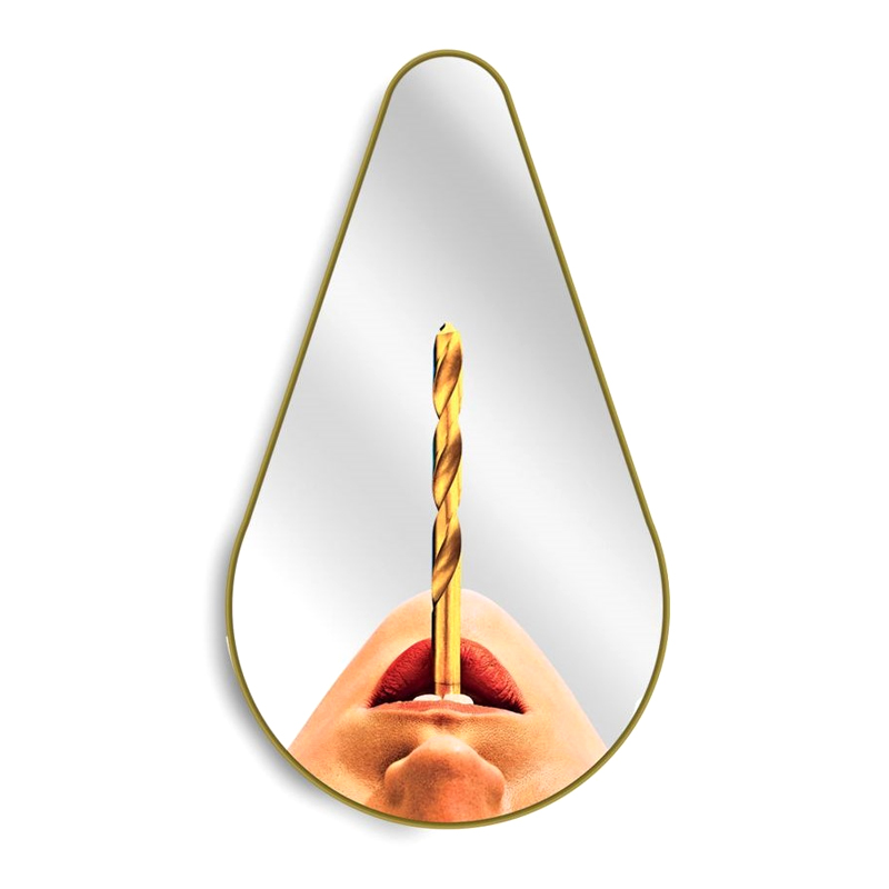 Зеркало Seletti Pear Drill Золотой Зеркало Seletti Pear Drill Золотой во Владивостоке | Loft Concept