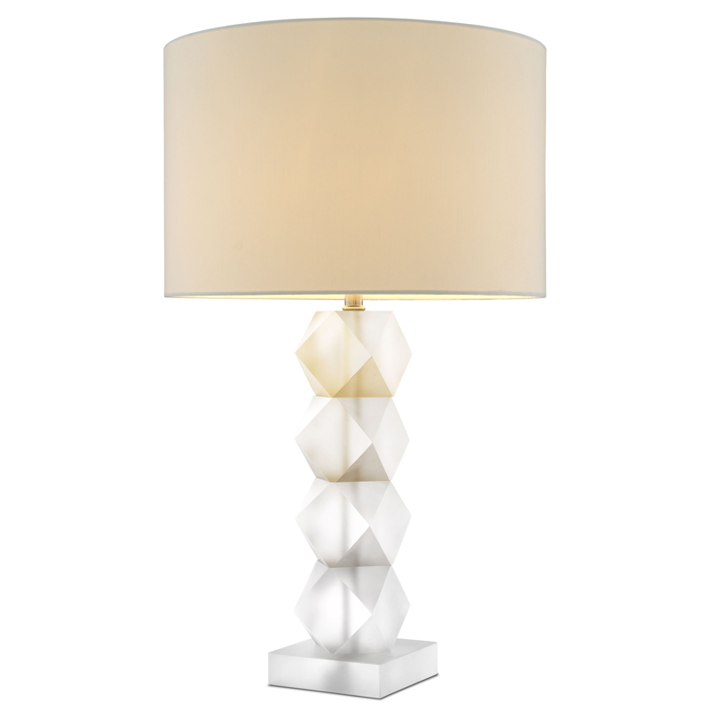 Настольная лампа Eichholtz Table Lamp Whealon Прозрачный Белый во Владивостоке | Loft Concept 
