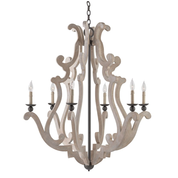 Люстра Durand Chandelier Бежево-серый Люстра Durand Chandelier Бежево-серый во Владивостоке | Loft Concept