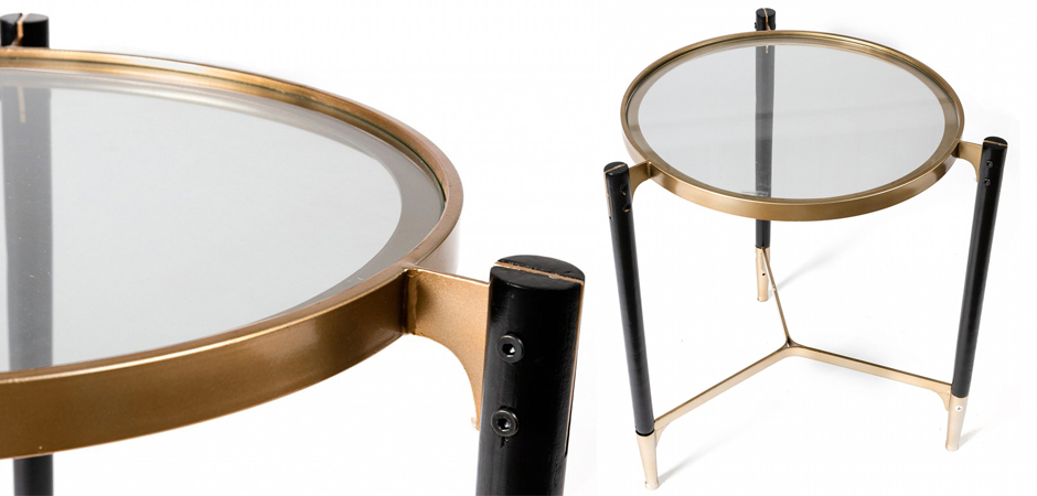 Приставной столик Black & Gold Table round Приставной столик Black & Gold Table round - Loft-Concept во Владивостоке