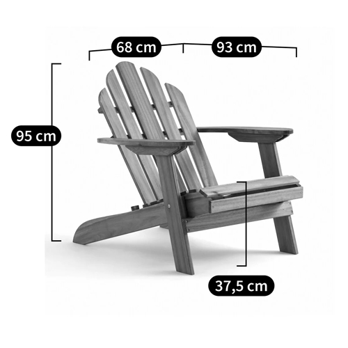 Уличное кресло из массива акации Adirondack Wooden Chair Natural Уличное кресло из массива акации Adirondack Wooden Chair Natural во Владивостоке