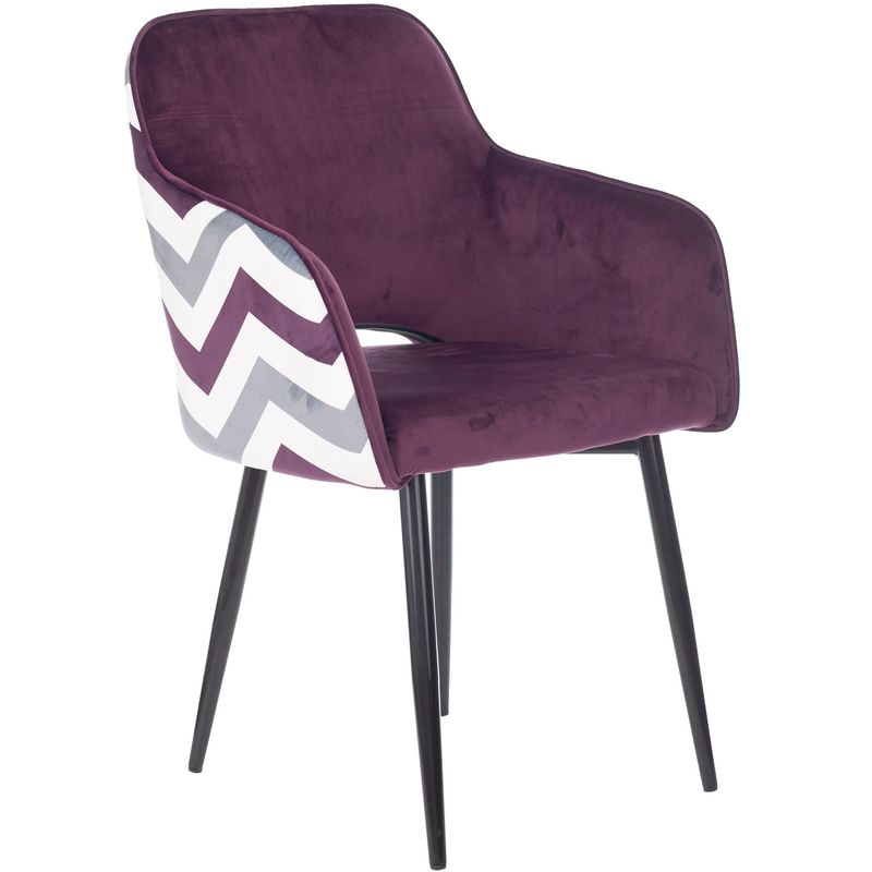 Стул SHARRON Chair Сливовый Зигзаг Сливовый Белый Черный Серый Стул SHARRON Chair Сливовый Зигзаг Сливовый Белый Черный Серый во Владивостоке | Loft Concept