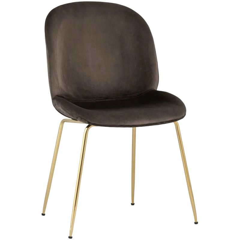 Стул Коричневый Велюр Vendramin Chair Коричневый Золотой Стул Коричневый Велюр Vendramin Chair Коричневый Золотой во Владивостоке | Loft Concept
