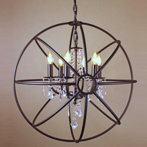 Люстра Orb Iron Farn Sphere Pendant Glass Коричневый Люстра Orb Iron Farn Sphere Pendant Glass Коричневый во Владивостоке | Loft Concept