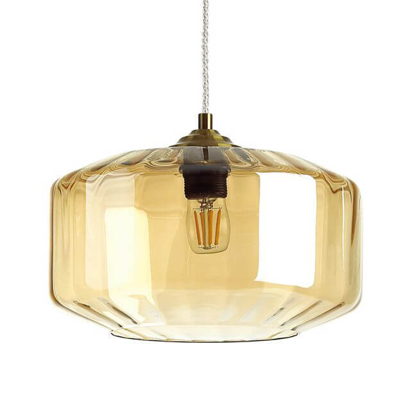 Подвесной светильник Multicolored Glass Amber Янтарный Бронза Подвесной светильник Multicolored Glass Amber Янтарный Бронза во Владивостоке | Loft Concept