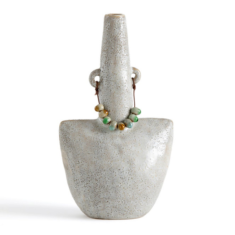 Ваза Ceramic Vase Beads On The Ears Бежевый Ваза Ceramic Vase Beads On The Ears Бежевый во Владивостоке | Loft Concept