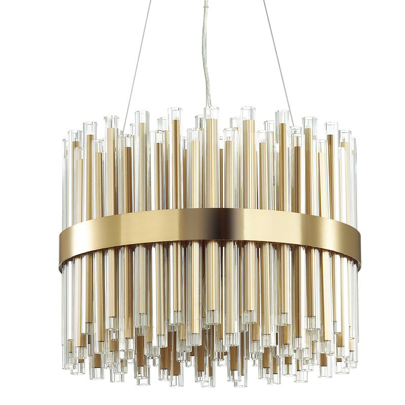 Люстра Glass Stripes In The Belt Золотой Люстра Glass Stripes In The Belt Золотой во Владивостоке | Loft Concept