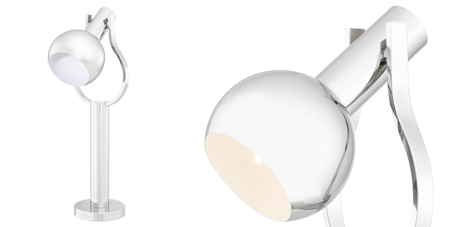 Настольная лампа Eichholtz Table Lamp Jaques Nickel Настольная лампа Eichholtz Table Lamp Jaques Nickel - Loft-Concept во Владивостоке