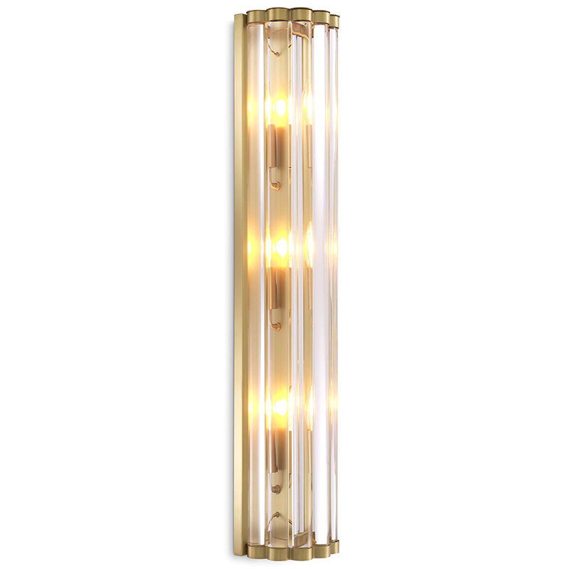 Бра Eichholtz Wall Lamp Amalfi Brass Прозрачное Стекло Латунь Бра Eichholtz Wall Lamp Amalfi Brass Прозрачное Стекло Латунь во Владивостоке | Loft Concept