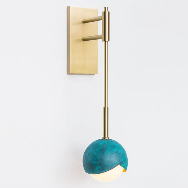 Бра Trella studio BENEDICT SCONCE Белый Бирюзовый Бра Trella studio BENEDICT SCONCE Белый Бирюзовый во Владивостоке | Loft Concept
