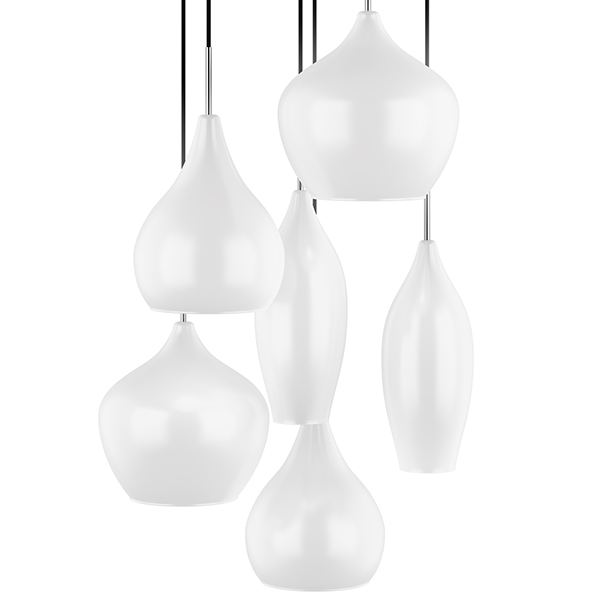 Люстра Candiano Milk 6 Light Белый Хром Люстра Candiano Milk 6 Light Белый Хром во Владивостоке | Loft Concept