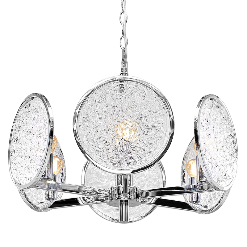 Люстра Geraldine Glass Silver Chandelier Прозрачное Стекло Серебряный Люстра Geraldine Glass Silver Chandelier Прозрачное Стекло Серебряный во Владивостоке | Loft Concept