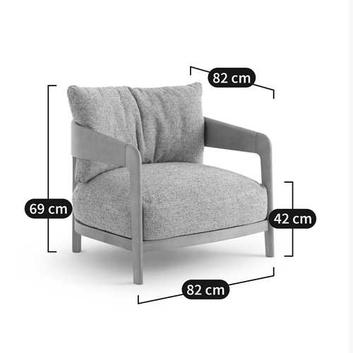 Кресло с каркасом из массива ясеня Deniaud Ash Grey Armchair Кресло с каркасом из массива ясеня Deniaud Ash Grey Armchair во Владивостоке