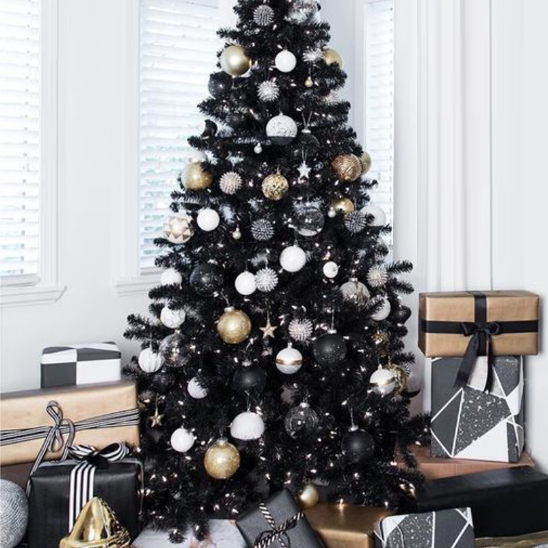 Дизайнерская Ель Christmas Tree Black and Gold Decor Черный Белый Золотой Дизайнерская Ель Christmas Tree Black and Gold Decor Черный Белый Золотой во Владивостоке | Loft Concept