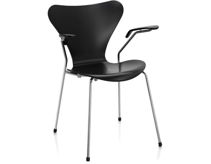 Стул Series 7 Chair Белый Черный Серебряный Стул Series 7 Chair Белый Черный Серебряный во Владивостоке | Loft Concept