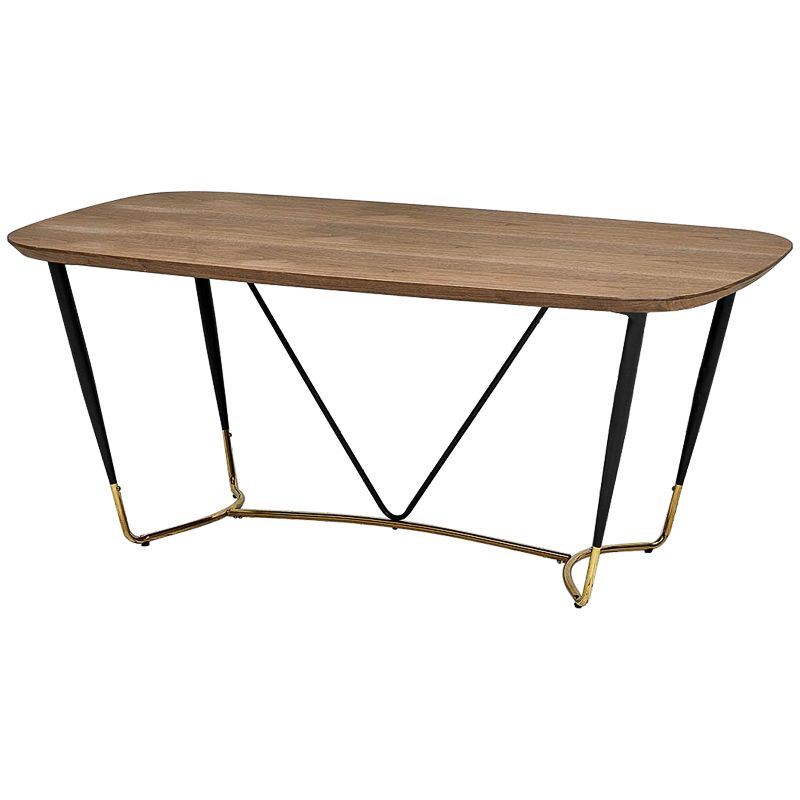 Обеденный стол Ariyan Dinner Table Коричневый Черный Золотой Обеденный стол Ariyan Dinner Table Коричневый Черный Золотой во Владивостоке | Loft Concept