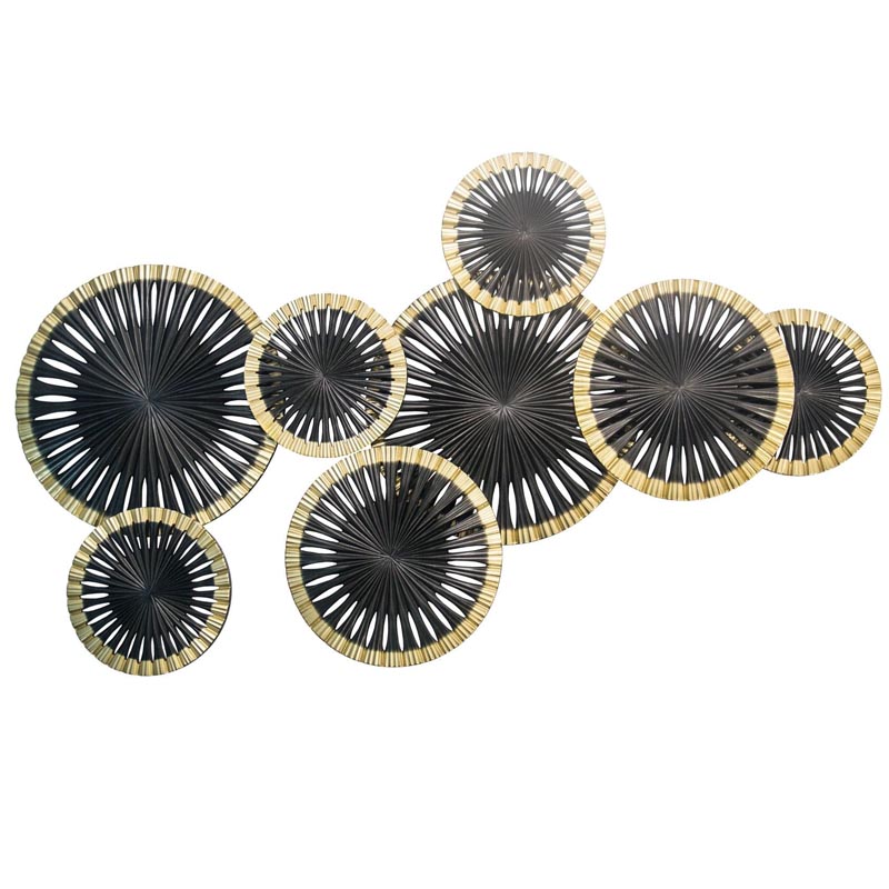 Арт-объект Apollo Black and Gold Wall Plaque Disc gap 8 Золотой Черный Арт-объект Apollo Black and Gold Wall Plaque Disc gap 8 Золотой Черный во Владивостоке | Loft Concept