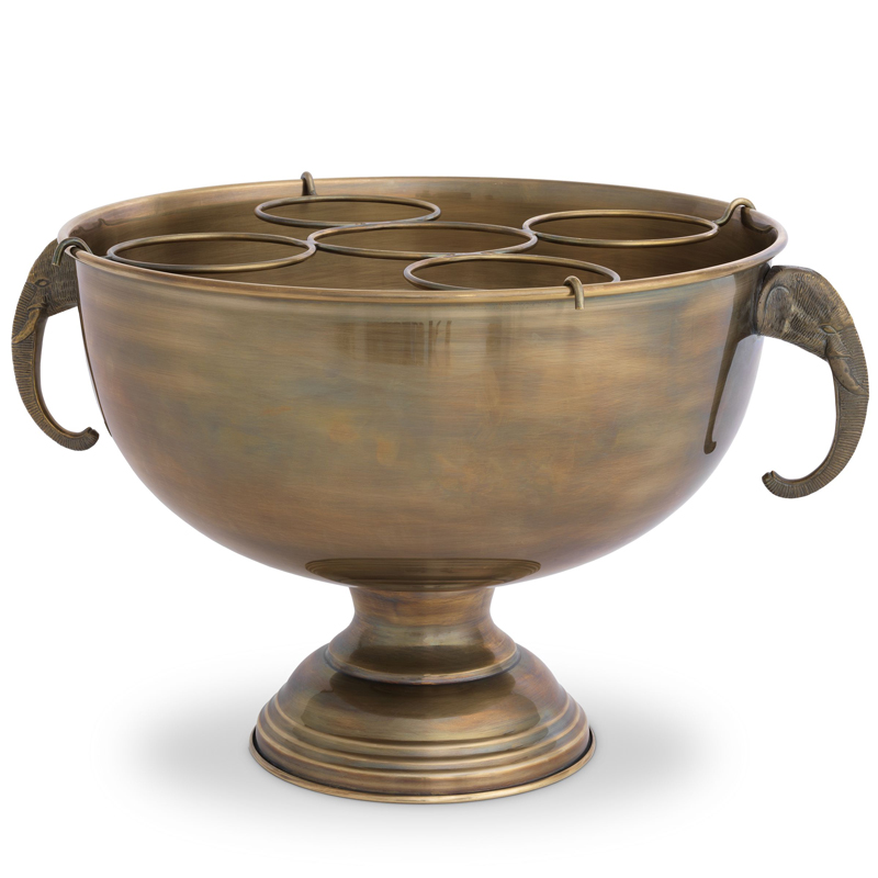 Ведерко для льда Eichholtz Champagne Cooler Maharaja Винтажная латунь во Владивостоке | Loft Concept 