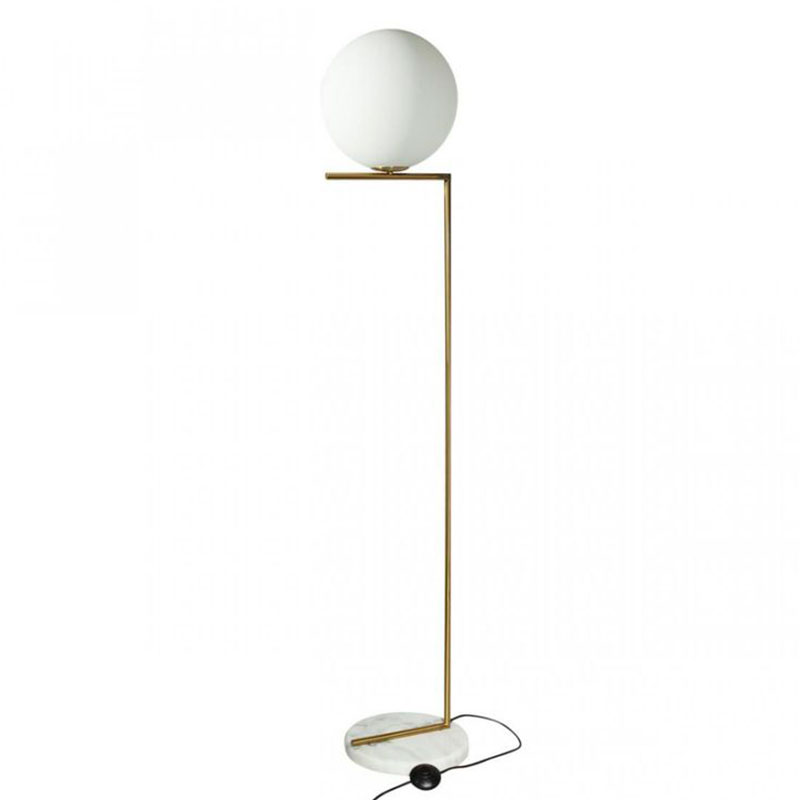 Торшер Flos IC Lights Gold c мраморным основанием Золотой Белый Белый Мрамор Bianco Торшер Flos IC Lights Gold c мраморным основанием Золотой Белый Белый Мрамор Bianco во Владивостоке | Loft Concept